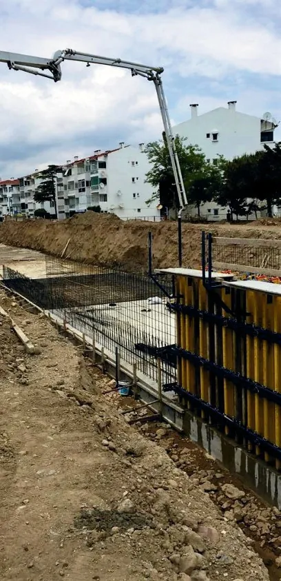Tekirdağ Dere Islah Çalışması — Betonarme uygulama detayı